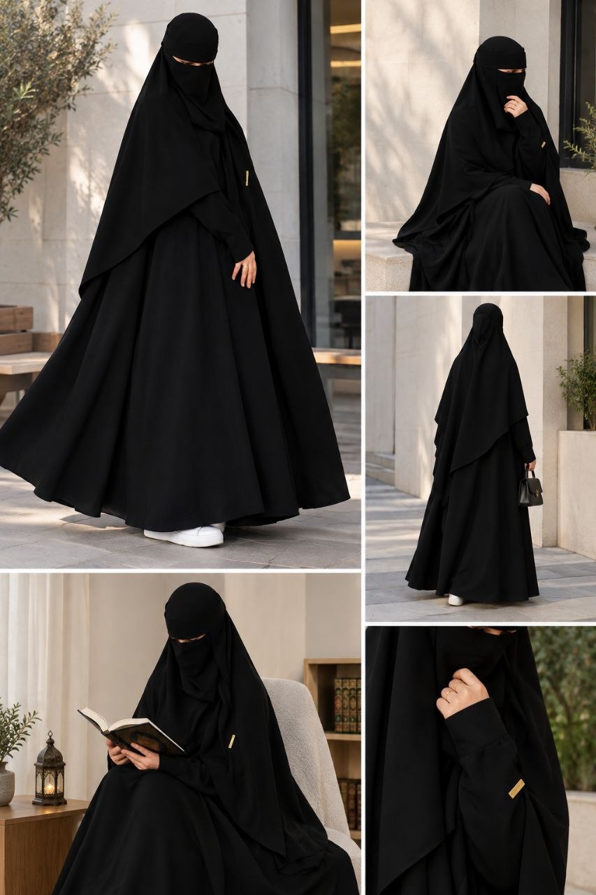 باقة الوقار (حجاب+خمار +نقاب )